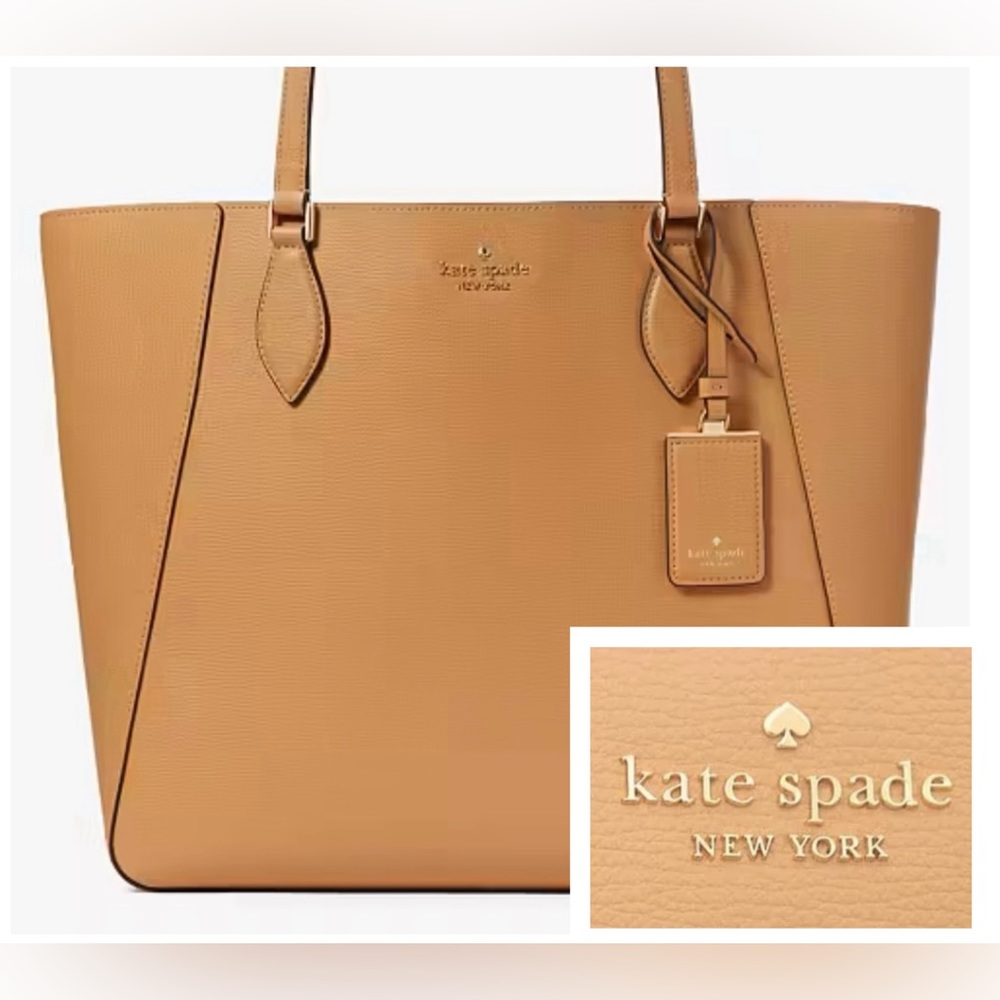 kate spade. 4 Piece Set: Poppy Tote with Free Wallet, Dust Bag & Scarf. NEW! - Picture 2 of 16